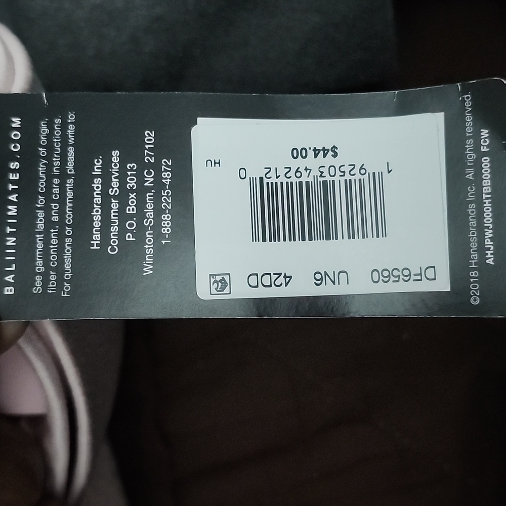 NWT! Bali Women's Bra; 42DD, Pink - Picture 9 of 11
